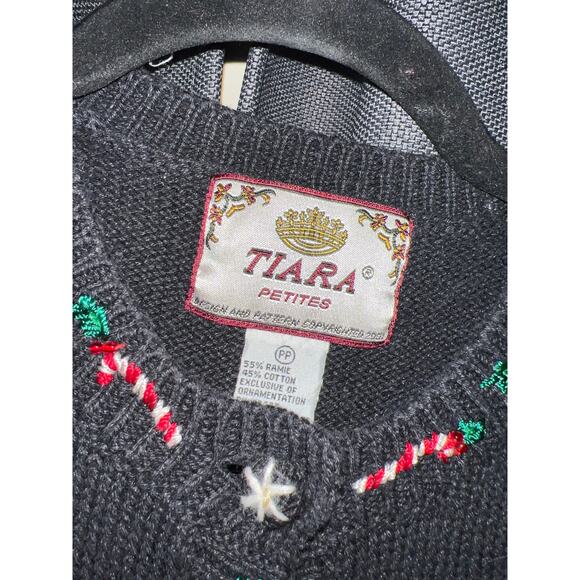 Ugly Christmas Sweater Vintage Xmas Cardigan Size Small Petite - Picture 2 of 3